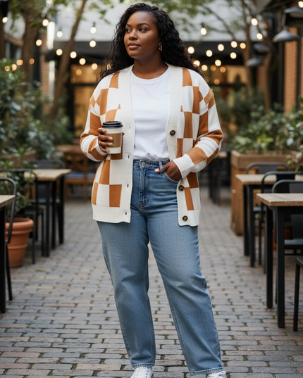 Unmatched Checkered with Love Cardigan