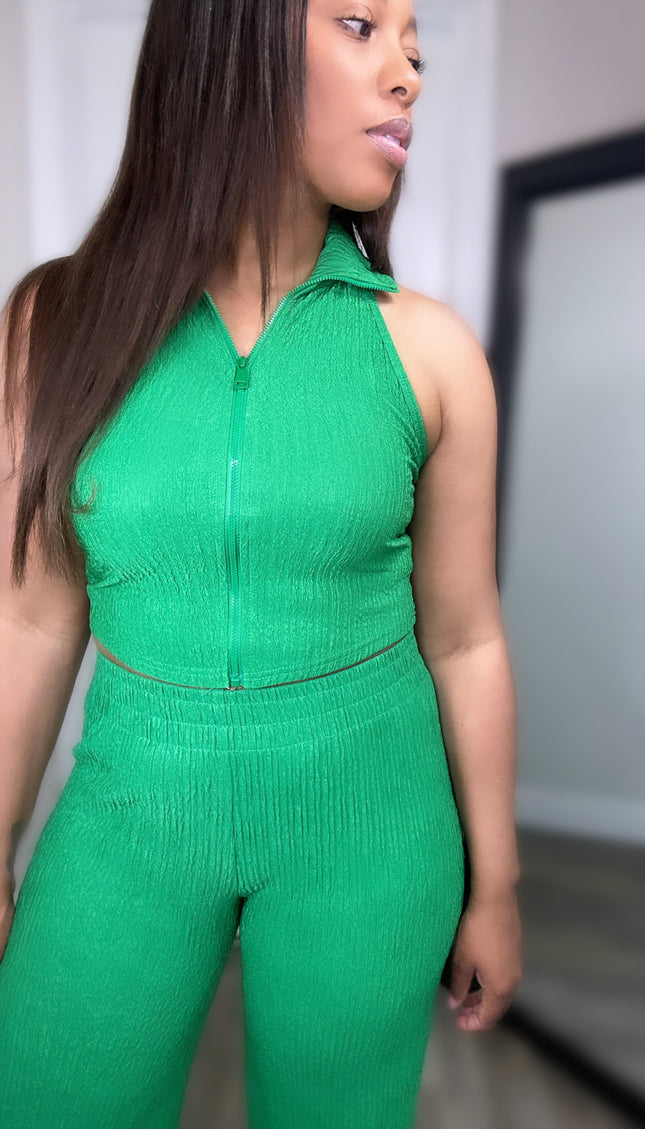 Everyday Two Piece Collar Set - Green
