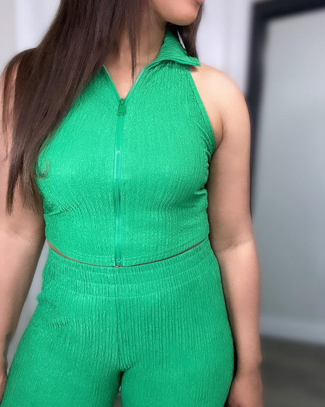 Everyday Two Piece Collar Set - Green