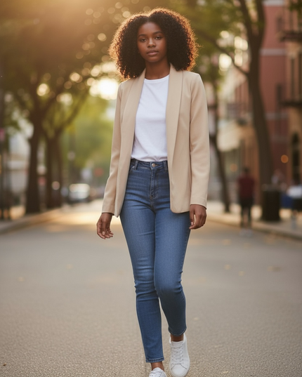 The Unmatched Blazer with Lining - Light Mocha