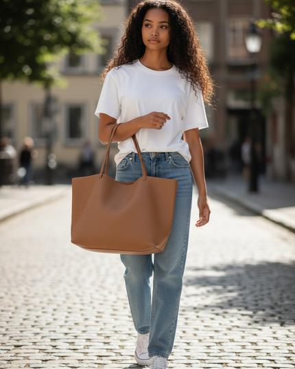 Classic Luxe Leather Tote