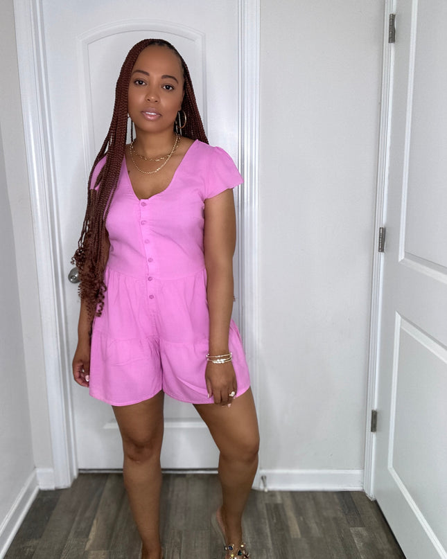 Unmatched Ready for The Weekend Romper - Pink