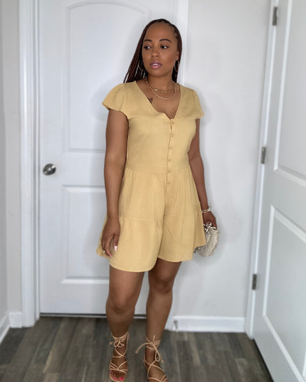 Unmatched Ready for The Weekend Romper - Oat