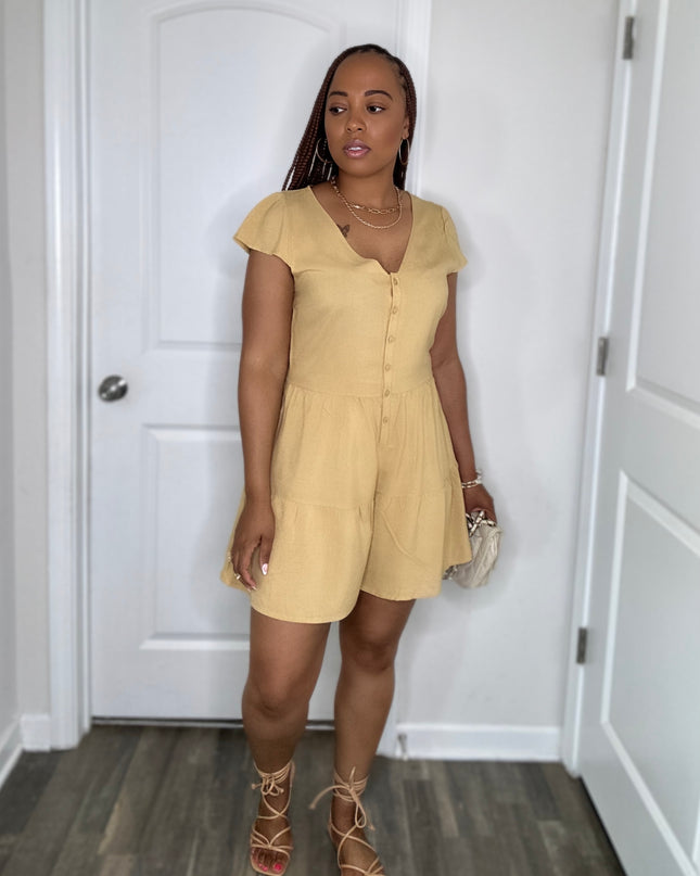 Unmatched Ready for The Weekend Romper - Oat