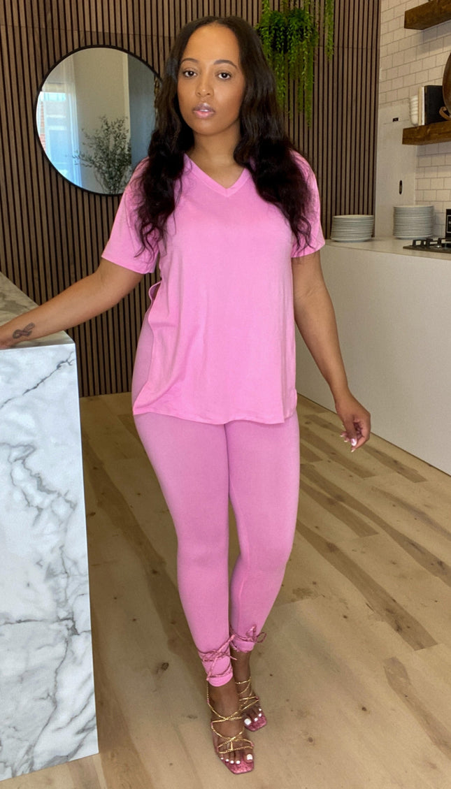 Unmatched Slit Set - Pink
