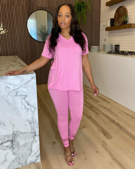 Unmatched Slit Set - Pink