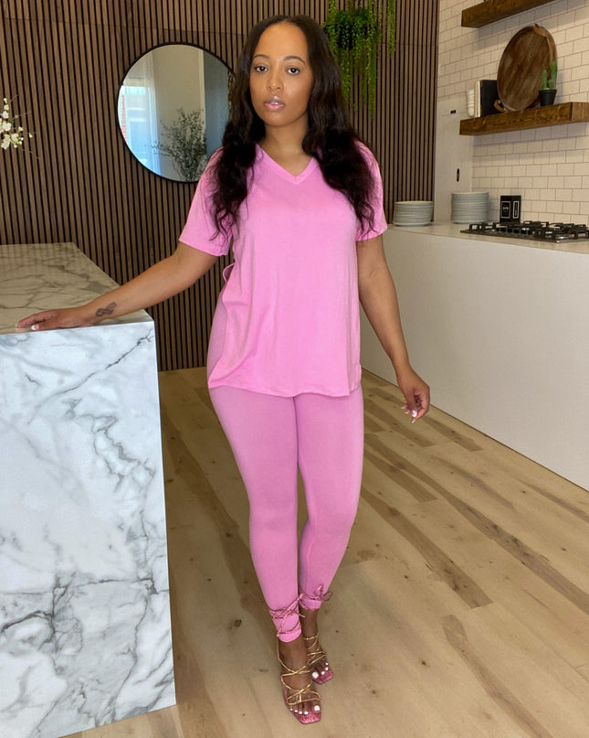 Unmatched Slit Set - Pink