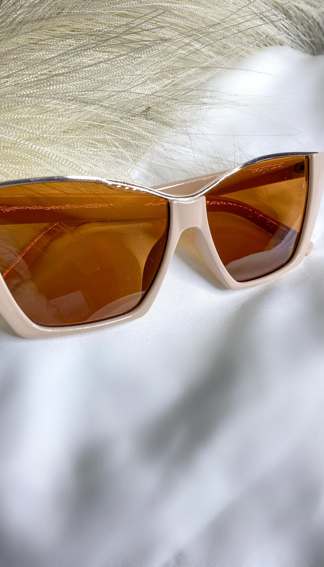 Up For Anything Sunglasses - Cream