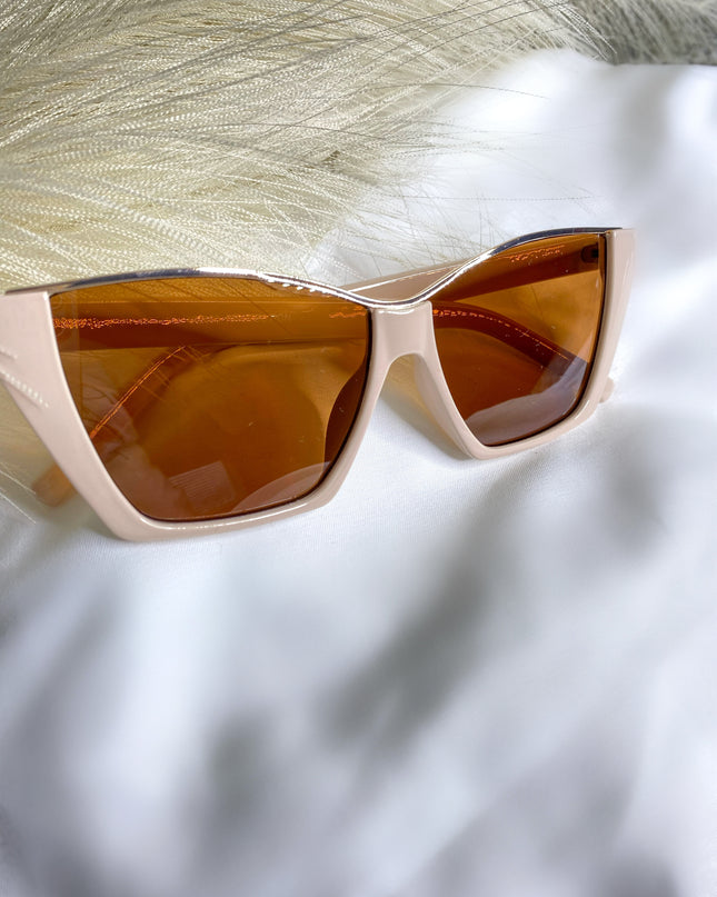Up For Anything Sunglasses - Cream