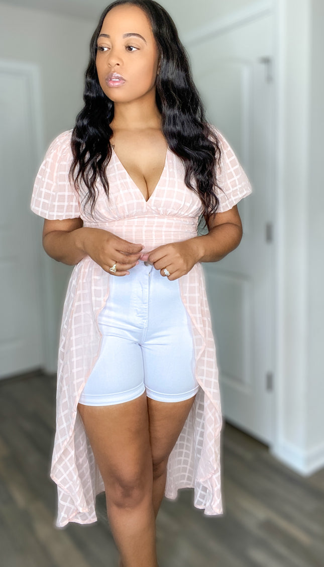 Unmatched Hi-Low Puff Sleeve Top