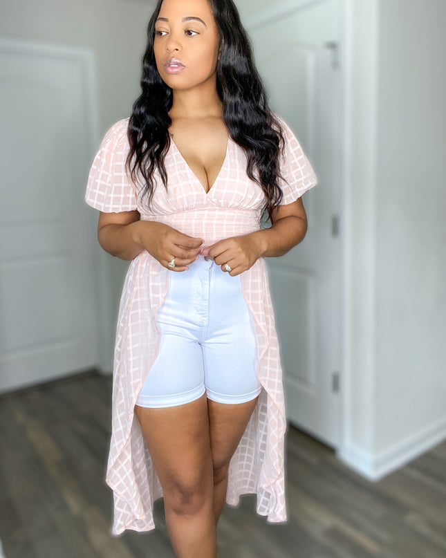 Unmatched Hi-Low Puff Sleeve Top