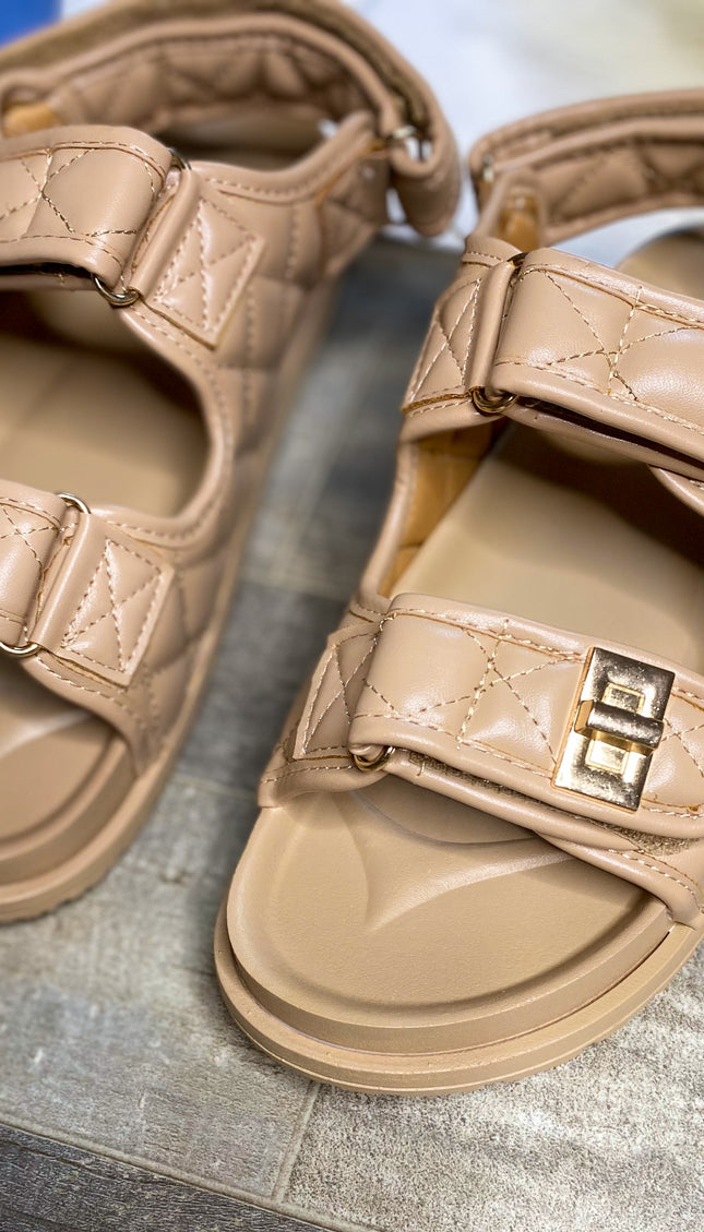 Unmatched Casual Vibes Dad Sandals - Cognac