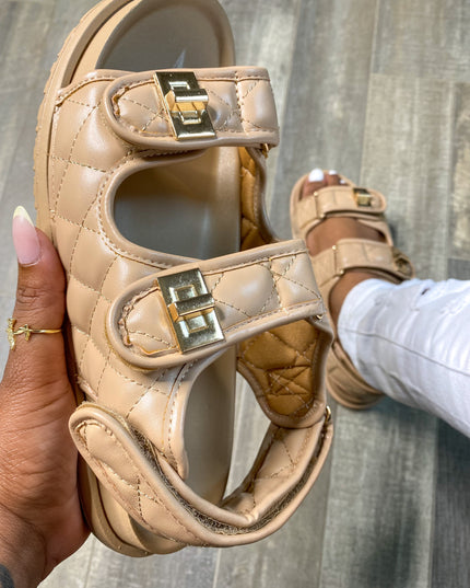 Unmatched Casual Vibes Dad Sandals - Cognac