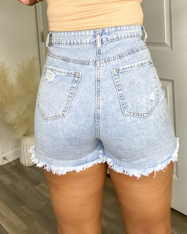 High Waist Boyfriend Shorts