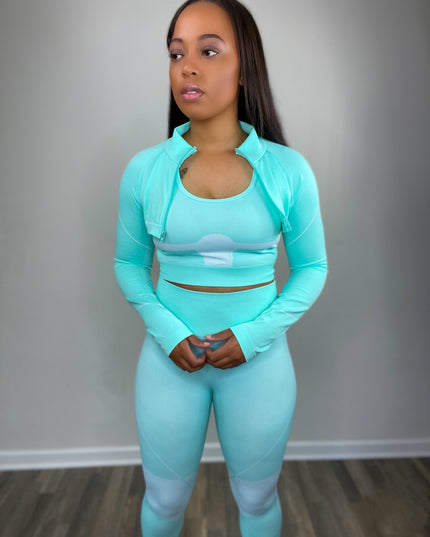 Unmatched 3 Piece Seamless Set - Mint