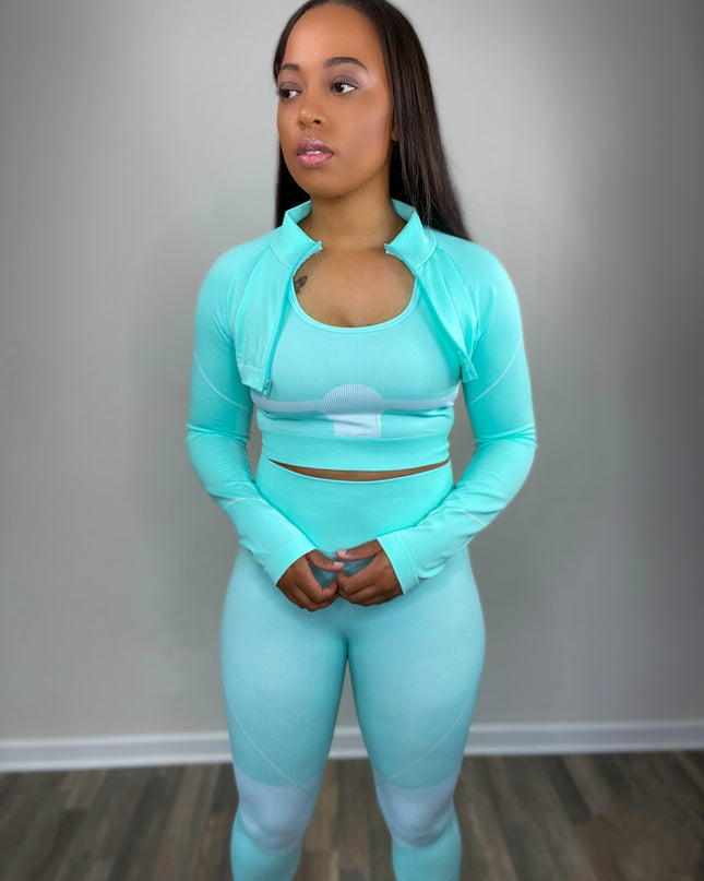 Unmatched 3 Piece Seamless Set - Mint