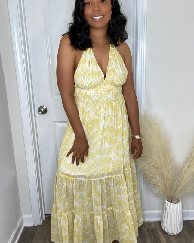 Unmatched Sunny Days Halter Maxi Dress
