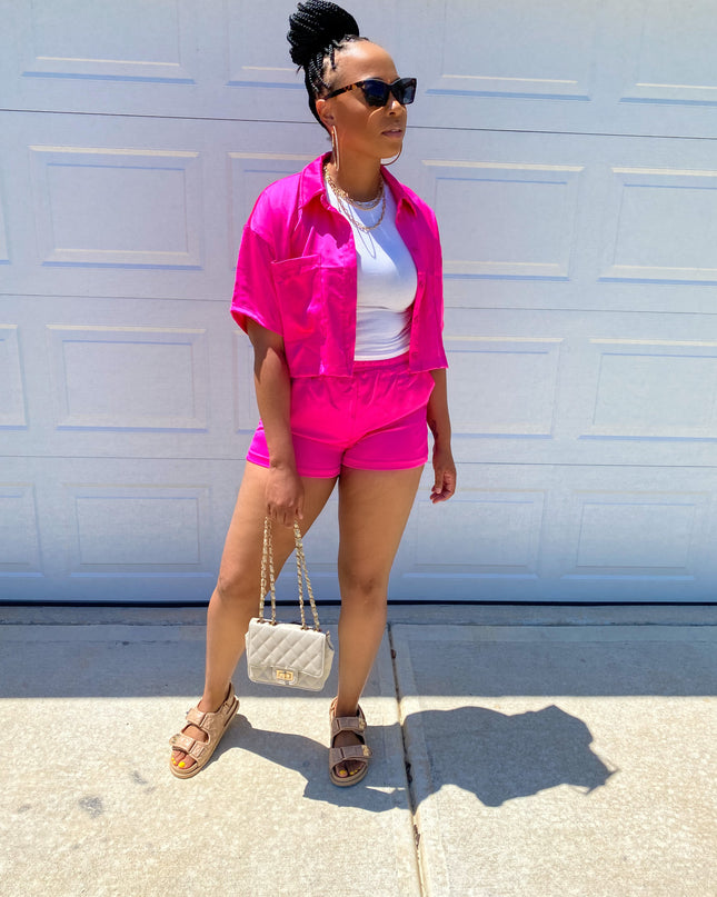 Catch The Vibe Two Piece Set - Pink