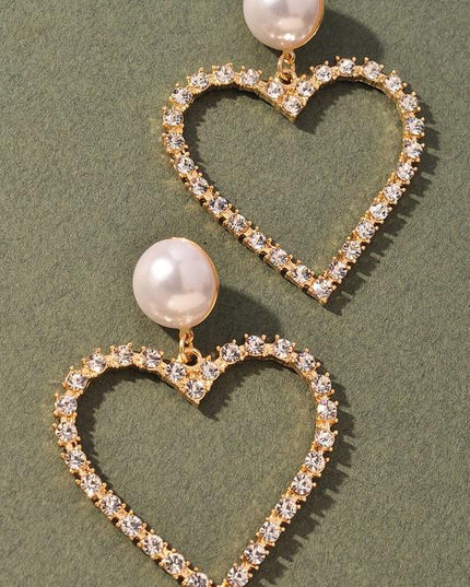Julien Crystal Heart Earrings