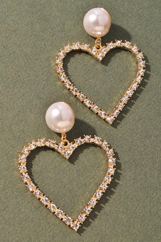 Julien Crystal Heart Earrings