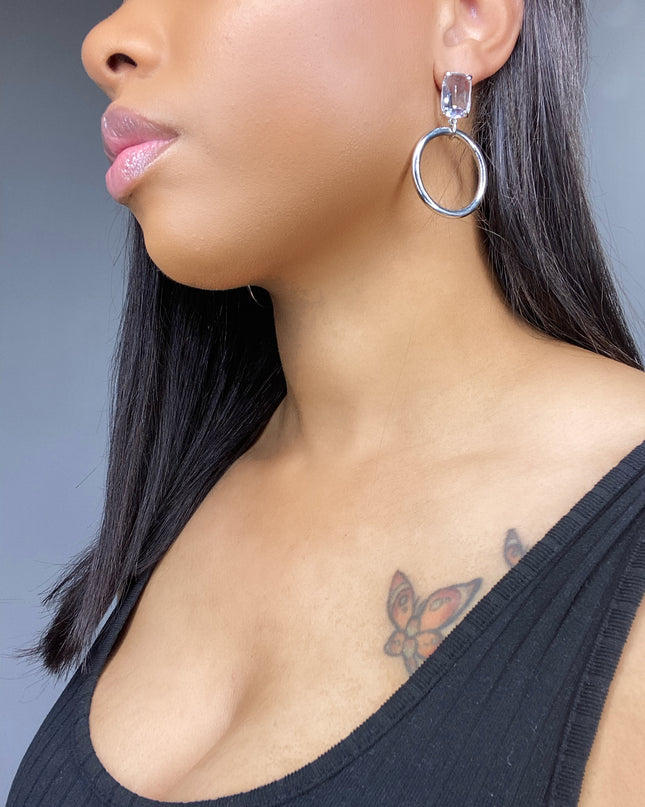 Silver Alissa Gem Earrings