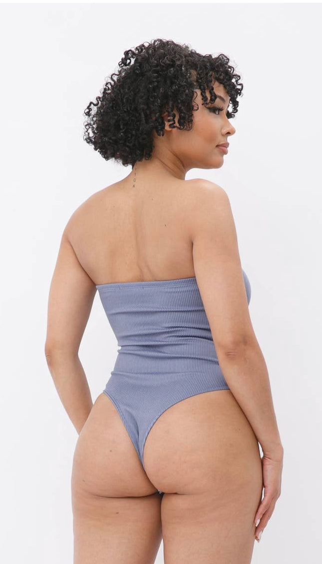 Unmatched Everyday  Ribbed Tube Top Bodysuit