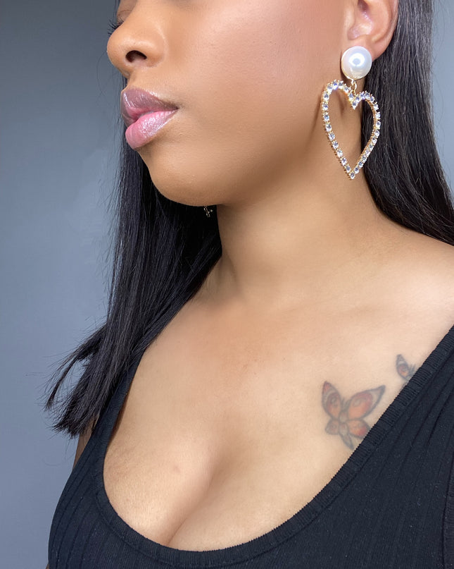 Julien Crystal Heart Earrings