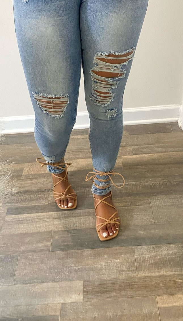 Unmatched Strap Up Sandal