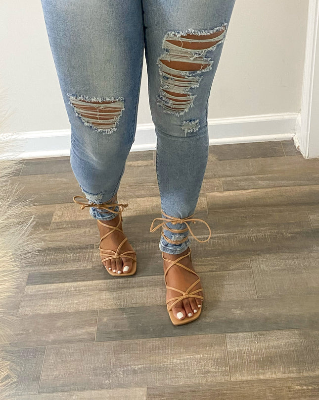 Unmatched Strap Up Sandal