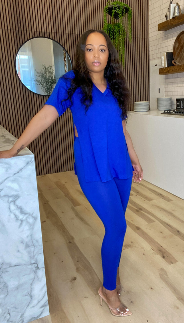Unmatched Slit Set - Blue
