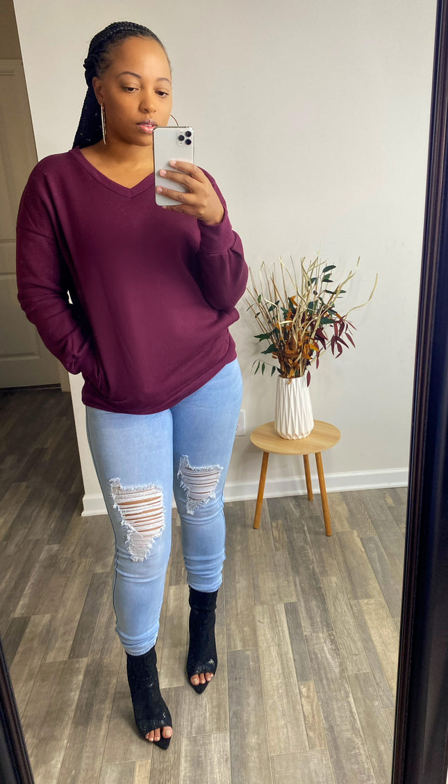 Everyday Essential Sweatshirt - Burgundy