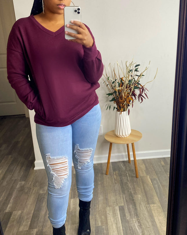 Everyday Essential Sweatshirt - Burgundy