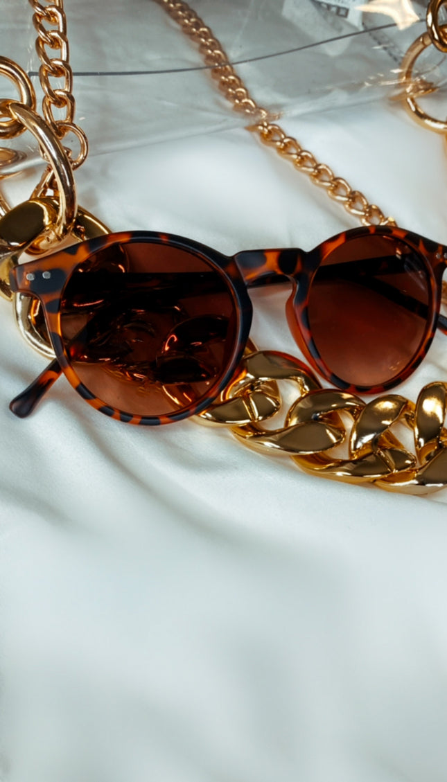 Lilliana Tortoise Sunglasses - Brown/Black